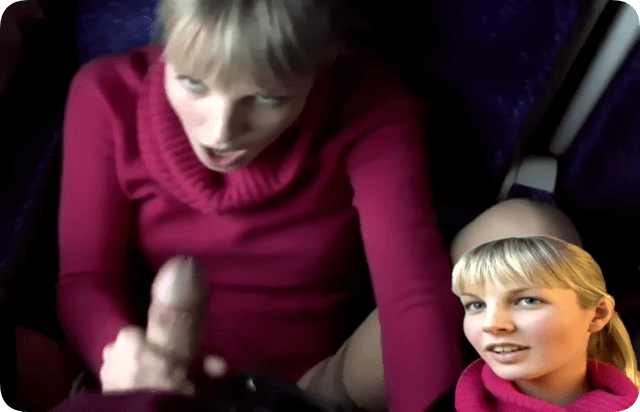 Blonde freshman girl gets fucked on a train