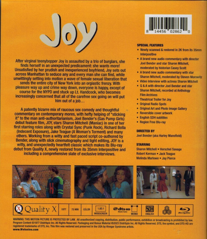 Joy / Успех (Harvey Mansfield, Vinegar Syndrome) [1977 г., Feature ,Classic, Straight , Hardcore ,All Sex, Couples, Blu-Ray Remux, 1080p] (Jack Teague, Melinda Marlowe, Richard Bola, Sharon Mitchell)