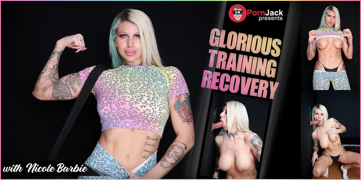 [VRPornJack / SexLikeReal.com] Nicole Barbie - Glorious Training Recovery [29.03.2024, Big Tits, Blonde, Blow Job, Colorful, Cum In Mouth, Face Pierced, Gloryhole, Hand Job, Long Hair, NonPOV, Pierced Nipple, Tattoo, Virtual Reality, SideBySide, 6K, 3072p