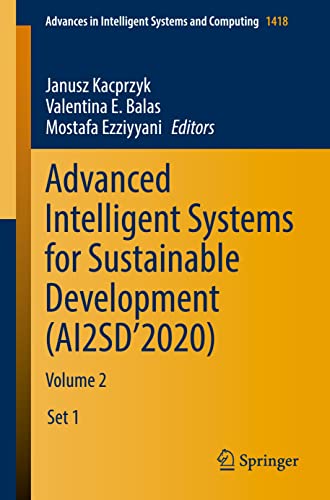 Advanced Intelligent Systems for Sustainable Development (AI2SD’2020) Volume 2 (2024)