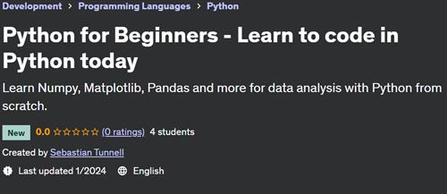 Python for Beginners – Learn to code in Python today