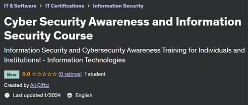 Cyber Security Awareness and Information Security Course