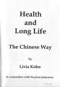 Health and Long Life The Chinese Way
