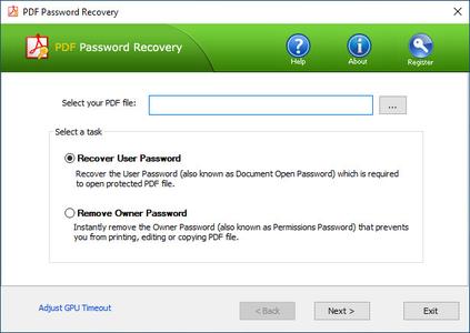 Top Password PDF Password Recovery 2.50