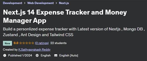 Next.js 14 Expense Tracker and Money Manager App