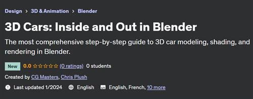 3D Cars – Inside and Out in Blender