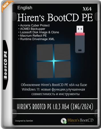 Hiren’s BootCD PE 1.0.3 x64 (ENG/2024)