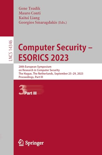 Computer Security – ESORICS 2023 (Part III)