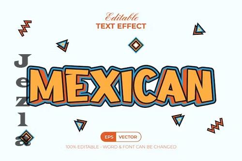 Mexican Text Effect Retro Style - 92008503