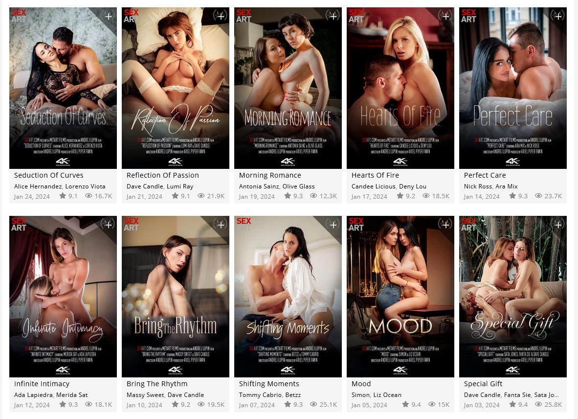 [SexArt.com] (13 роликов) Pack [2024-01, Asian, Blonde, Brunette, Big Cock, Big Tits, Close Up, Hardcore, Lesbian, Masturbation, Natural Tits, Posing, Shaved, Skinny, Toys, 2160p]