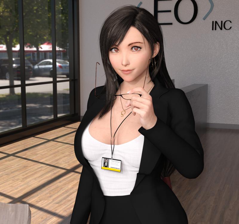 Komico - Tifa in office lady outfit 3D Porn Comic