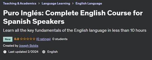 Puro Inglés Complete English Course for Spanish Speakers