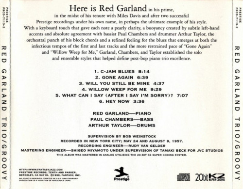 Red Garland Trio - Groovy (1957) (1999) Lossless