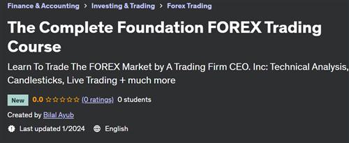 The Complete Foundation FOREX Trading Course (2024)