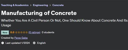 Manufacturing of Concrete