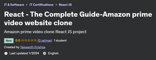 React – The Complete Guide–Amazon prime video website clone