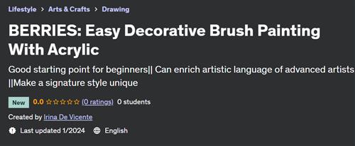 BERRIES – Easy Decorative Brush Painting With Acrylic