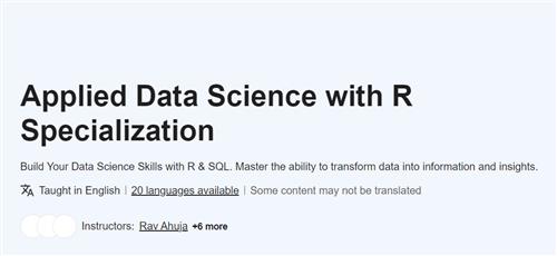 Coursera – Applied Data Science with R Specialization