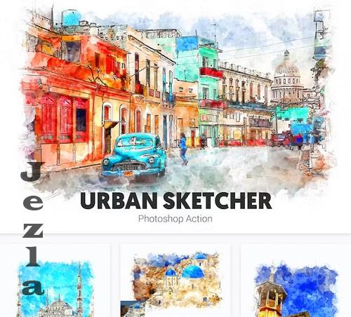 Realistic Urban Sketcher Photoshop Action - 6DHGXDK