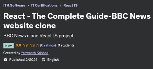 React – The Complete Guide-BBC News website clone