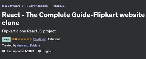React – The Complete Guide–Flipkart website clone