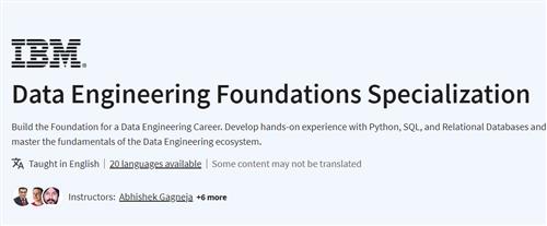 Coursera – Data Engineering Foundations Specialization