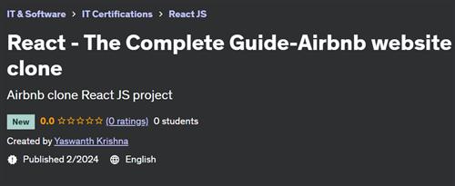 React – The Complete Guide–Airbnb website clone