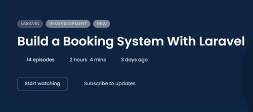 CodeCourse – Build a Booking System With Laravel