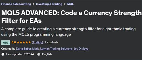 MQL5 ADVANCED – Code a Currency Strength Filter for EAs