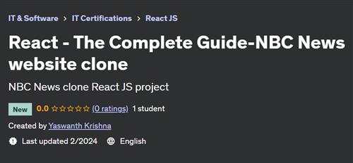 React – The Complete Guide–NBC News website clone