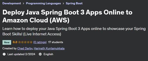 Deploy Java Spring Boot 3 Apps Online to Amazon Cloud (AWS)