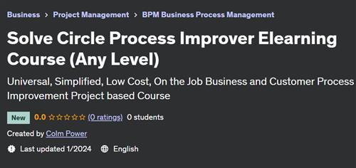Solve Circle Process Improver Elearning Course (Any Level)