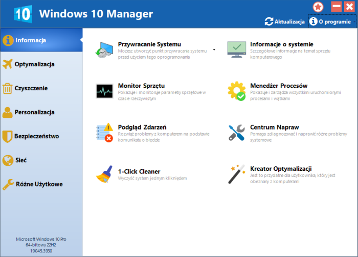 Yamicsoft Windows 10 Manager 3.9.4 (x86/x64) MULTi-PL