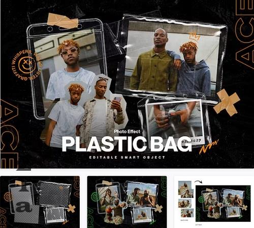 Plastic Bag Overlay Photo Effect Template - YTMQ6P8