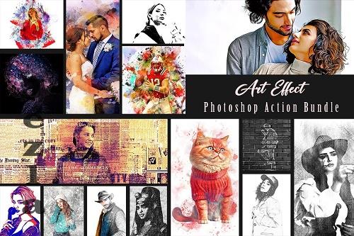 Art Effect Photoshop Action Bundle - 20 Premium Graphics