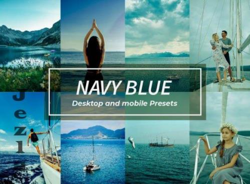 12 Navy Blue Lightroom Presets