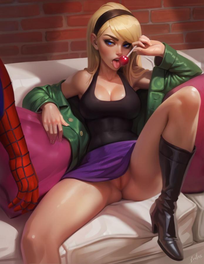 Evulchibi - Gwen welcomes Peter home (Spider-Man) Porn Comics