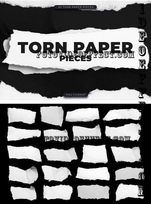 20 Torn Paper Pieces - JSYFRT2