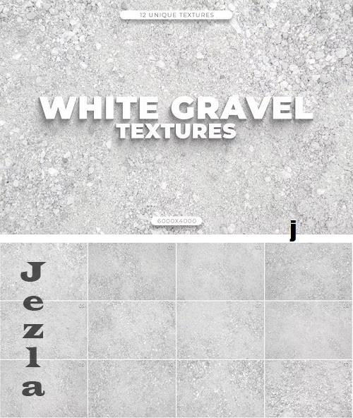 12 White Gravel Textures - WF6RJTQ