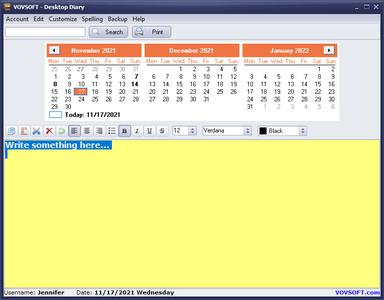 VovSoft Desktop Diary 1.8
