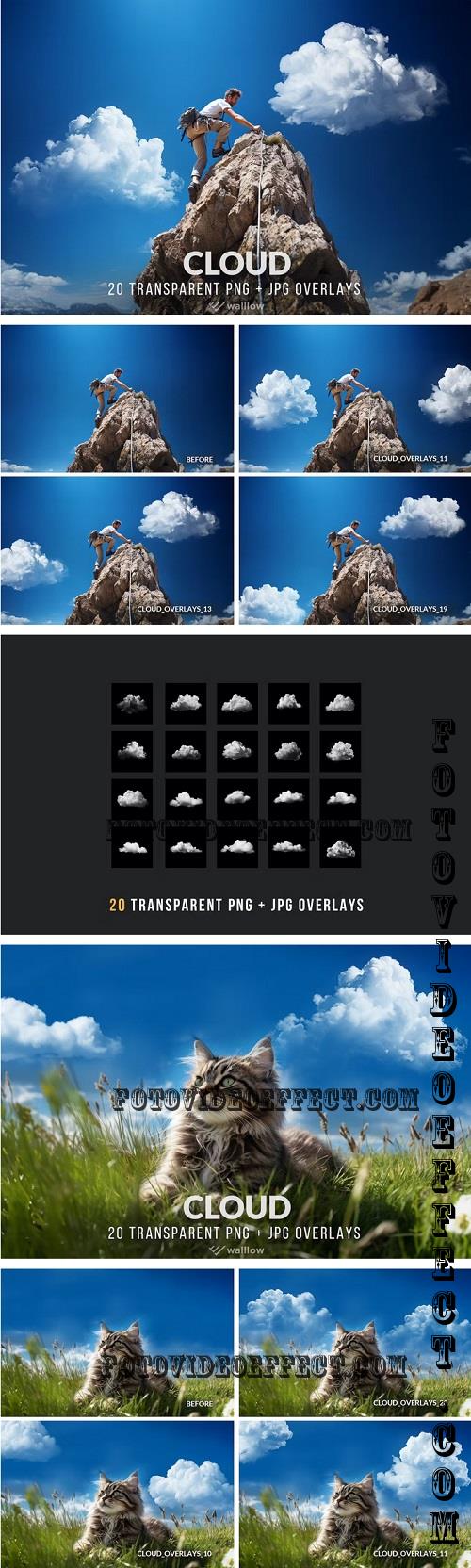 20 Realistic cloud PNG and JPG overlays - HAKMDLR