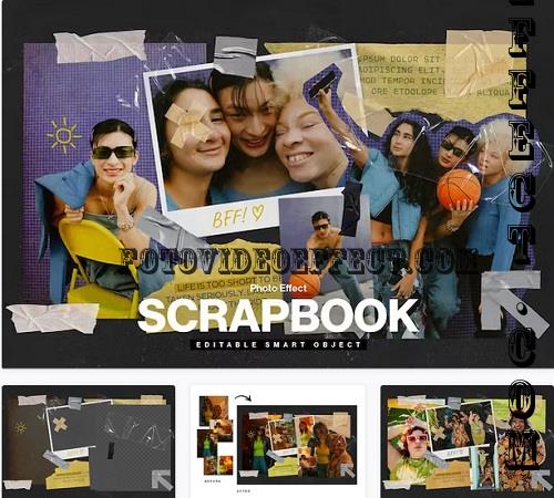 Scrapbook Photo Effect Template - W6FBU9C