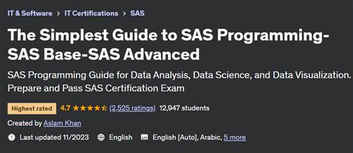 The Simplest Guide to SAS Programming– SAS Base–SAS Advanced