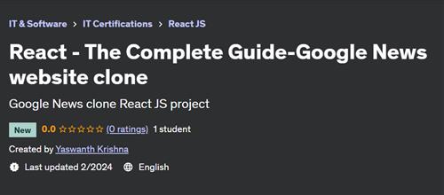 React – The Complete Guide–Google News website clone
