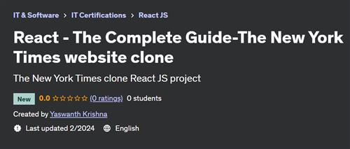 React – The Complete Guide-The New York Times website clone