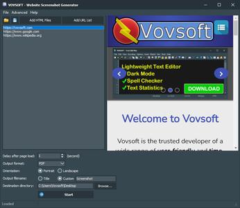 VovSoft Website Screenshot Generator 1.5 Portable (x64)