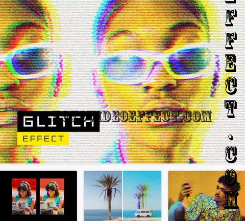 70s TV Glitch Photo Effect - 92031857