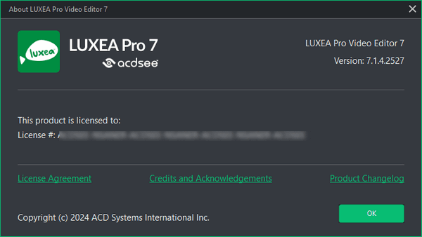 ACDSee Luxea Pro Video Editor 7.1.4.2527