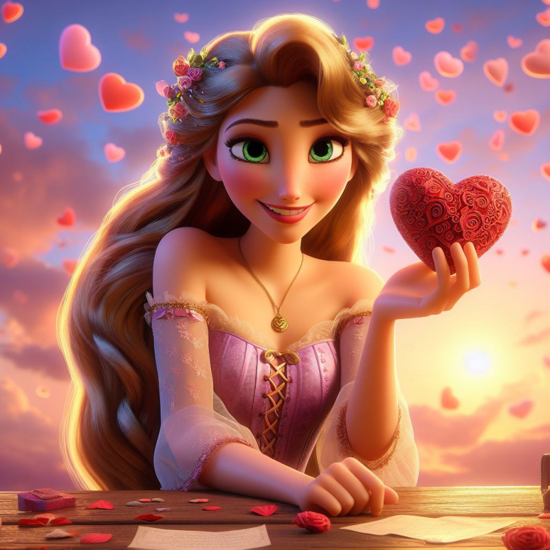 PatchesTheHyena - Rapunzel - Valentine's day 3D Porn Comic