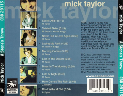 Mick Taylor - A Stone's Throw (2000) Lossless